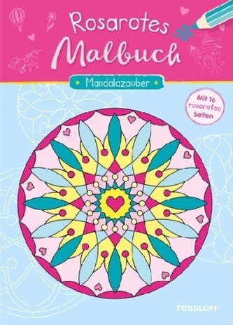 Rosarotes Malbuch. Mandalazauber