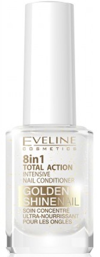 Eveline Nail Therapy 8in1 Total Action Golden Shine Intensive Nail Conditioner 12ml