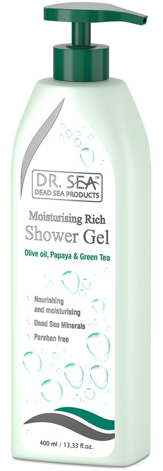 DR. SEA Olive Oil, Papaya & Green Tea Moisturising Rich Shower Gel 400ml