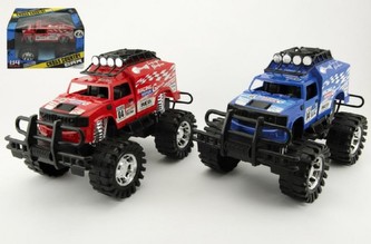 Auto terénní plast 30cm na setrvačník 1:14 asst 2 barvy v krabici