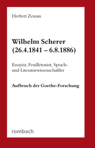 Wilhelm Scherer (26.4.1841 - 6.8.1886) Wilhelm Scherer (26.4.1841 - 6.8.1886)