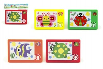 Přesouvačka hlavolam zvířátko plast 11x7,5cm; 4 druhy; v sáčku - 1 kus