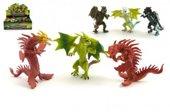 Drak plastový 13cm asst 18 ks v boxu