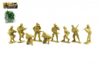 Sada vojáci plast 10ks asst 2 barvy v sáčku 11x15cm