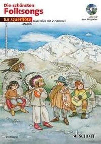 Die schönsten Folksongs für 1-2 Flöten, m. Audio-CD