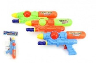 Vodní pistole 28cm plast 3 barvy v sáčku 1ks