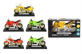 Motorka plast 13cm asst 3 barvy na baterie se světlem se zvukem v krabičce 15x8x7cm