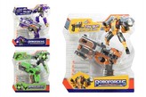 Transformer robot/pistole na pěnové náboje plast 18cm asst 3 barvy na kartě