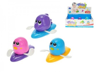 Zvířátko na surfařském prkně 13cm na natažení, 3 druhy 18m+ - 1 kus