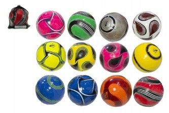 Míč fotbalový s pumpičkou 22cm Dunlop vel. 5 šitý mix barev v síťce (1 kus)