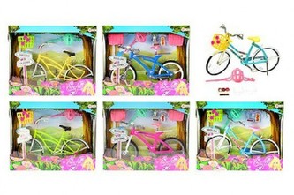 Kolo jízdní pro panenky 28cm + doplňky plast asst v krabici