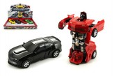 Auto robot/transformer plast 12cm, 4 barvy, na setrvačník - 1 kus
