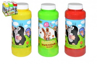 Bublifuk maxi Krtek 14cm 240ml plast 3 barvy 6ks v boxu