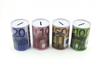 Pokladnička EURO plech 8x12,5cm asst 4 druhy