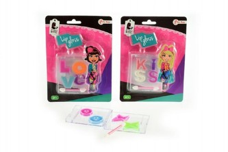 Lesk na rty plast 7cm asst 3 druhy na kartě