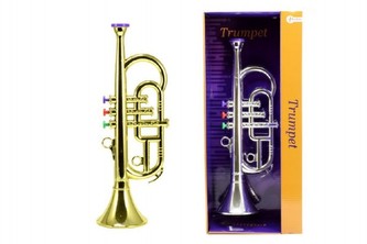 Trumpeta plast 33 cm, 2 barvy (1ks v krabici)
