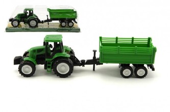 Traktor s vlekem plast 26 cm 2 druhy na setrvačník 1 ks