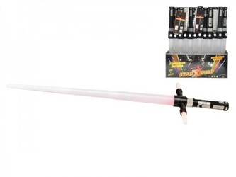 Laserový meč svítící skládací plast 86cm na baterie se zvukem asst 3 barvy 12ks v boxu