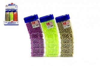 Kuličky do pistole 800ks v plastové krabičce 7x17cm, 6 barev - 1 kus