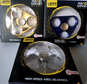 Fidget Spinner kov 10x10x3cm