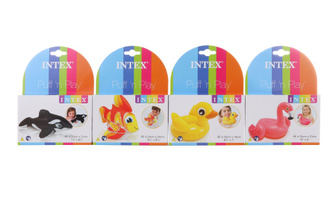 Hračka zvířátko nafukovací do vany  9 druhů  (1ks v krabičce) 15x20cm