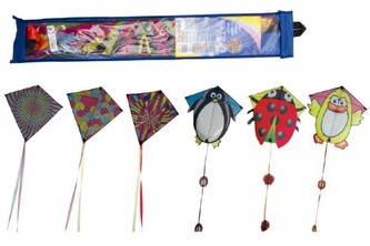 Drak létající nylon 70x68cm asst 6 barev v sáčku
