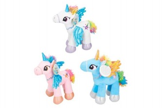 Kůň s křídly jednorožec plyš 29cm 3 barvy, 1 kus