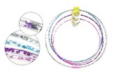Hula Hop obruč plast průměr 65 - 85cm na baterie se světlem 4 barvy a velikosti (1 kus)