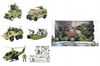 Vojenská sada plast, 6 druhů (1 sada v krabici) 38 x 22 cm