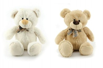 Medvěd s mašlí plyš 47 cm, 2 barvy (1ks v balení) 0m+