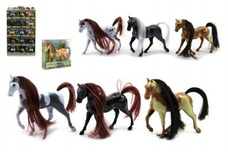 Kůň plast 10cm, mix barev, v krabičce - 1 kus