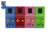 Digitální hra Brick Game Tetris hlavolam plast 14cm na baterie, 4 barvy, na kartě 13x21cm - 1 kus