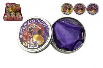 Hmota/modelína 50g inteligentní metalická 8cm, mix barev, v plechové krabičce - 1 kus