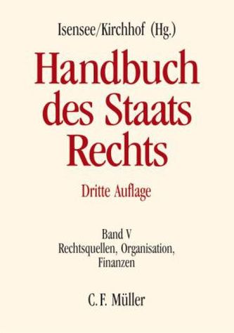 Rechtsquellen, Organisation, Finanzen