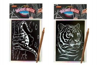 Škrabací obrázek hologram 14x25cm