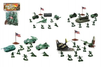 Sada vojáci plast asst 4 druhy v sáčku 18x23x4cm