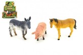 Zvířátka farma domácí plast 12cm asst 18ks v boxu
