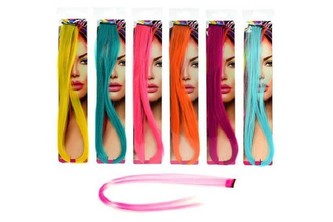 Příčesek do vlasů 50cm; 6 barev; v sáčku - 1 kus