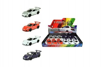 Auto Welly 2016 Porsche 911 GT3 RS kov 12cm asst 4 barvy volný chod 12ks v boxu