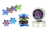Fidget Spinner hliník asst 4 barvy v plechové krabičce 9x9x2cm