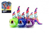Mořská ryba 13cm plast na baterie se světlem vodní bomba asst 4 barvy na kartě