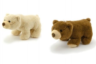 Medvěd stojící plyš 35cm asst 2 barvy 0m+