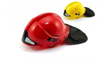 Helma přilba hasiči plast 27x16cm asst 2 barvy