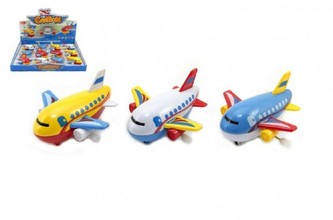 Letadlo na natažení plast 10cm, mix barev - 1 kus