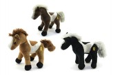 Kůň plyš 26cm se zvukem asst 3 barvy