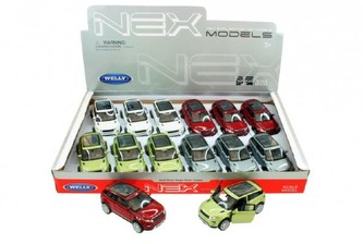 Auto Welly Land Rover Range Rover Evoque kov 12cm asst 4 barvy volný chod 12ks v boxu