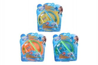 Bublifuk/sada na velké bubliny plast 4ks asst 3 barvy na kartě