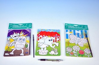 Puzzle kouzelné malování vodou 15x21cm asst