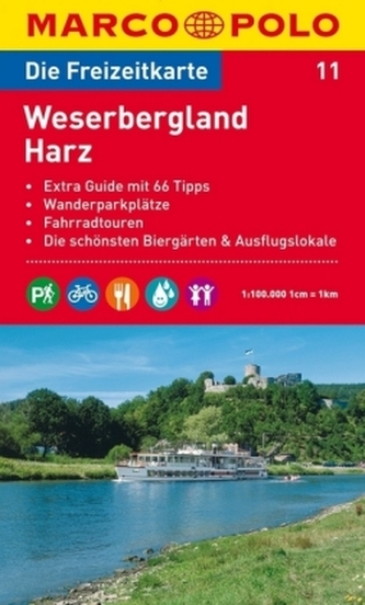 Die Freizeitkarte Weserbergland, Harz