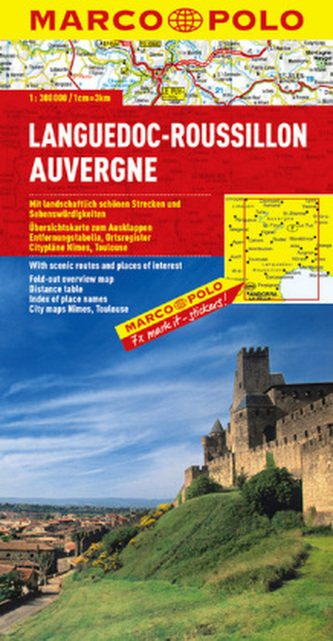 Marco Polo Karte Languedoc-Roussillon, Auvergne